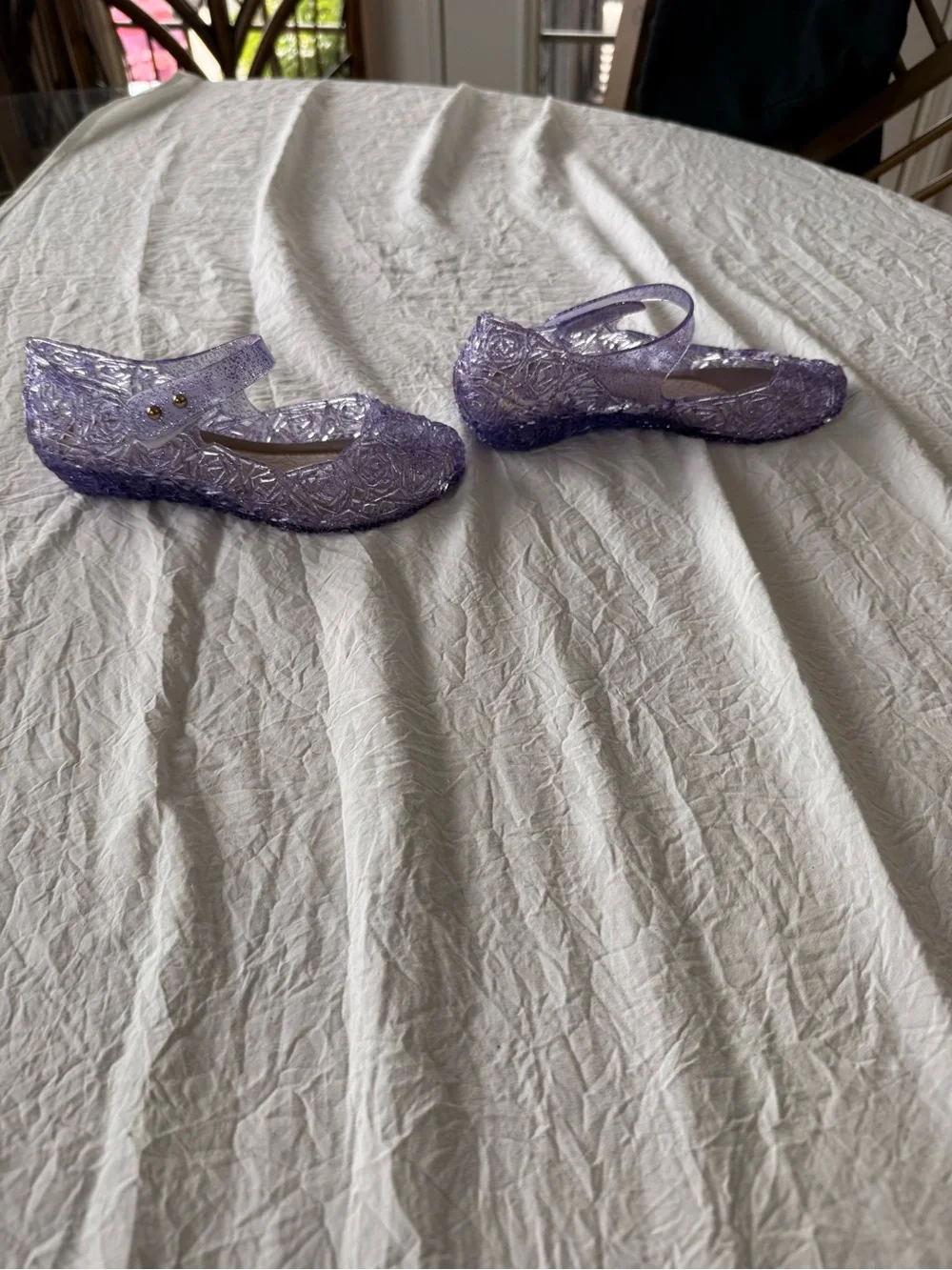 Mini Melissa Style Purple Glitter Jelly Mary Jane - Kids Shoes